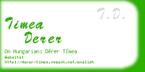timea derer business card